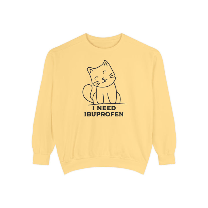 Cat-Themed Sweatshirt Featuring a Playful and Adorable Ghost Cat Holding a Candy Basket Cozy Gift for Cat Lovers Cute Animal Sweatshirt Funny Pet Apparel