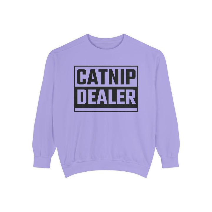 Catnip Dealer Sweatshirt Featuring a Bold and Humorous Black and White Typographic Design for Cat Lovers and Pet Owners Perfect Gift for Cat Parents Unisex Sweater for Every Season