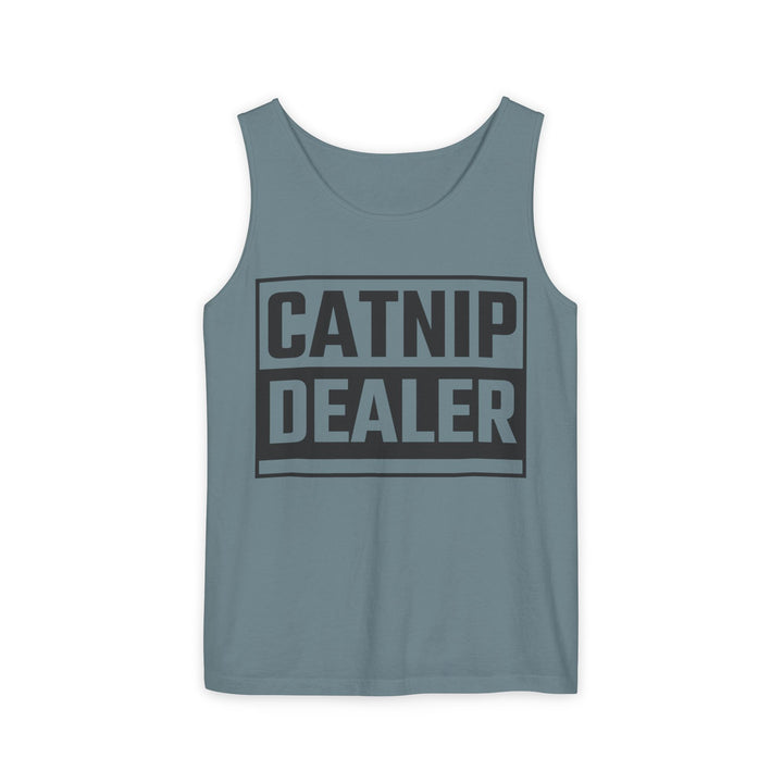 Catnip Dealer Tank Top, Funny Pet Lover Gift, Summer Sleepwear, Cat Mom Shirt, Unisex Casual Wear