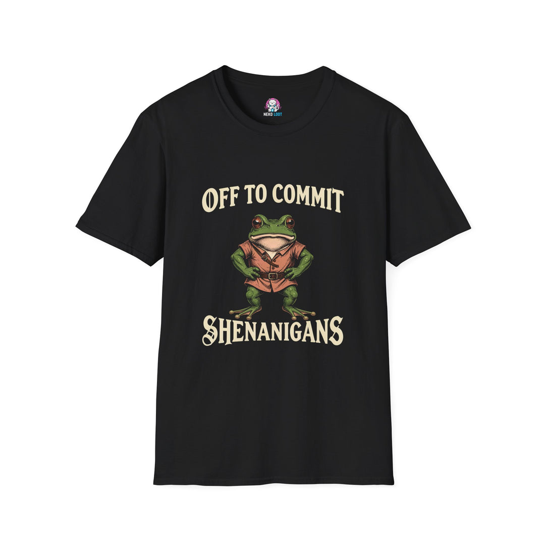 Off to Commit Shenanigans Frog T-Shirt