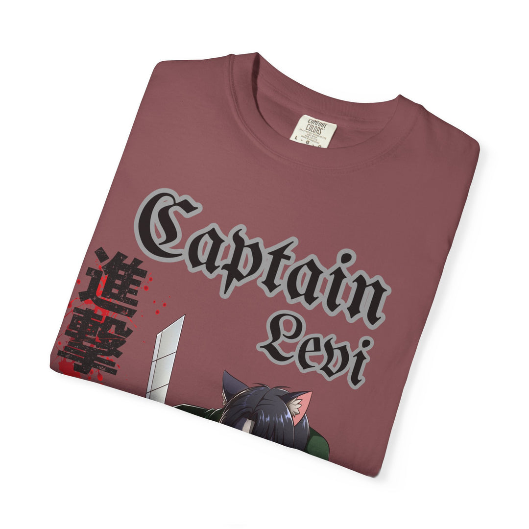 Captain Levi Anime Cat T-Shirt