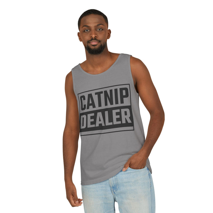 Catnip Dealer Tank Top, Funny Pet Lover Gift, Summer Sleepwear, Cat Mom Shirt, Unisex Casual Wear
