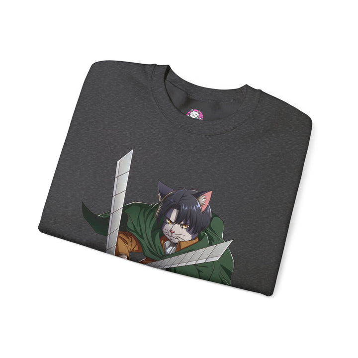 Anime-Inspired Cat Warrior Crewneck Sweatshirt, Cozy Unisex Sweatshirt, Gift for Anime Lovers, Perfect for Fall and Winter, Cute [...]
