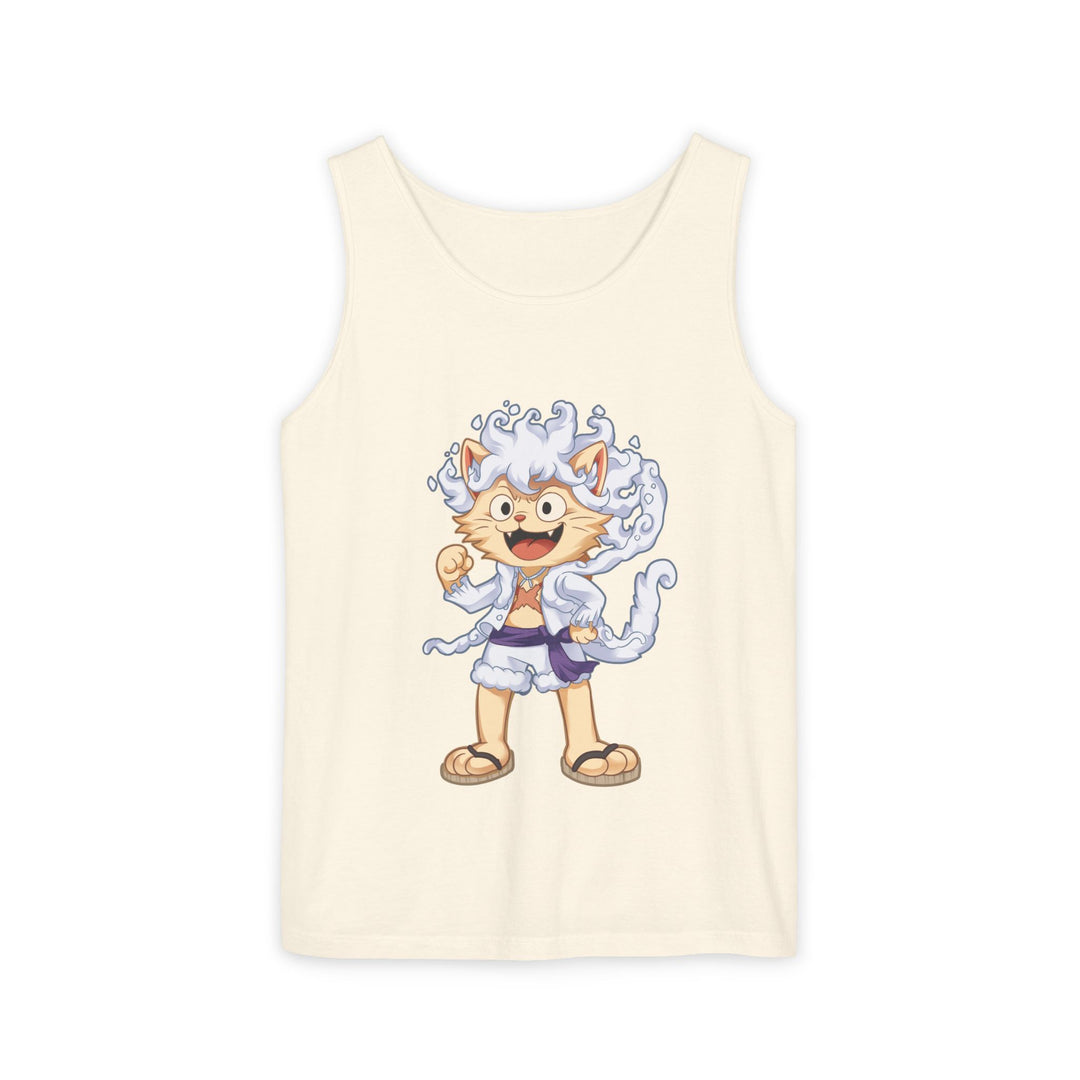 Whimsical Cat Tank Top, Unisex Funny Summer Shirt, Lightweight Graphic Top, Gift for Cat Lovers, Perfect for Beach Days, Casual Comfort Wear