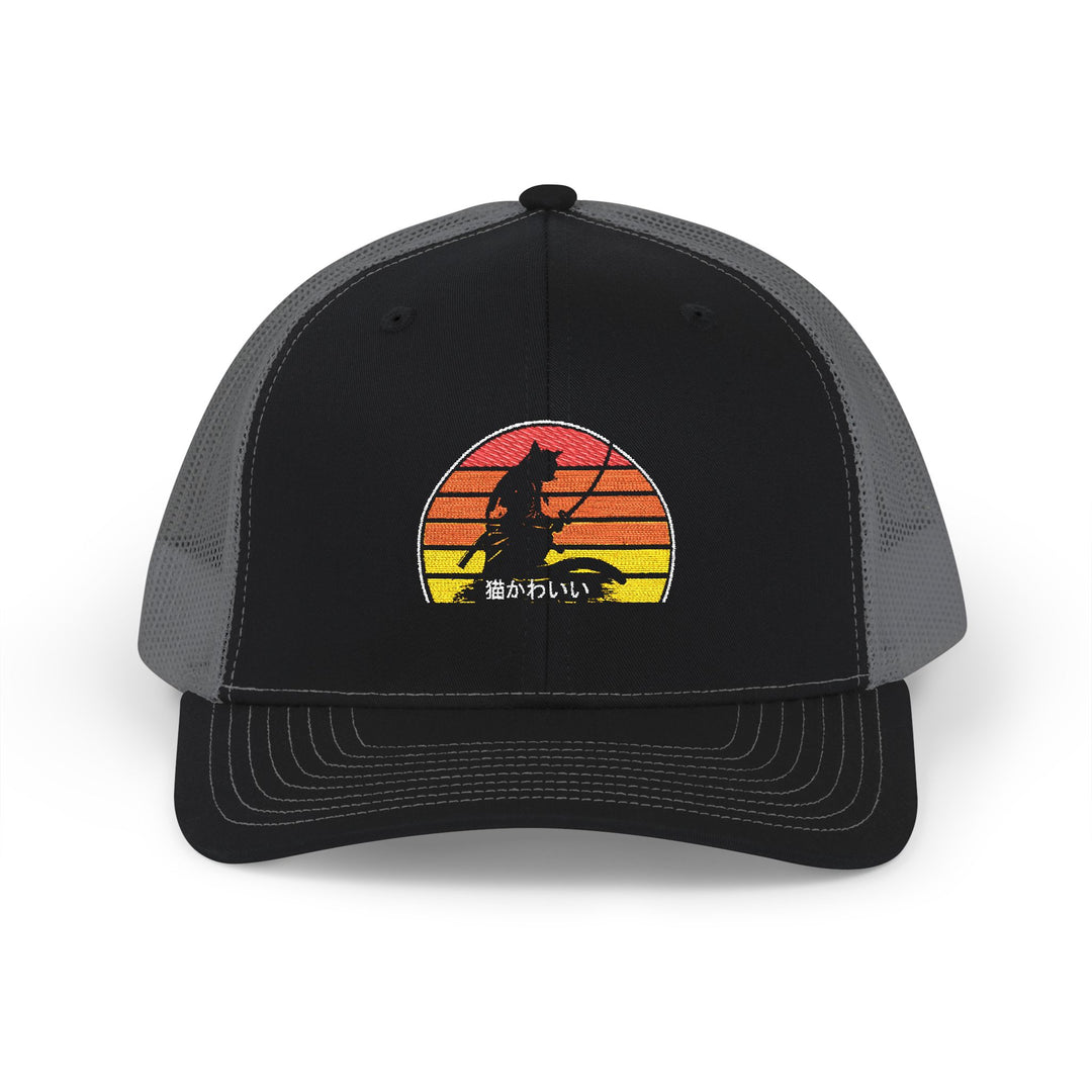 Retro Sunset Snapback Trucker Cap, Outdoor Cap, Summer Fashion Hat, Gift for Him & Her, Festival Accessory, Embroidered Cap