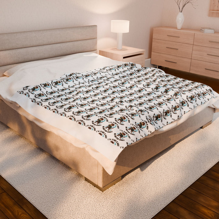 Cozy Velveteen Plush Blanket, Soft Throw Blanket, Warm Home Decor, Bedding Gift, Comfy Couch Accessory, Holiday Gift