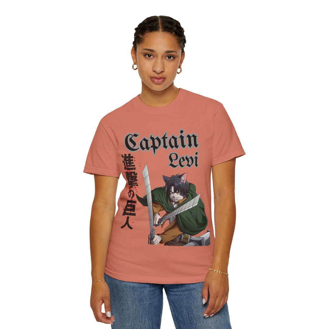 Captain Levi Anime Cat T-Shirt