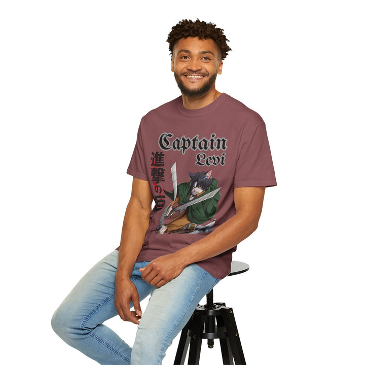 Captain Levi Anime Cat T-Shirt