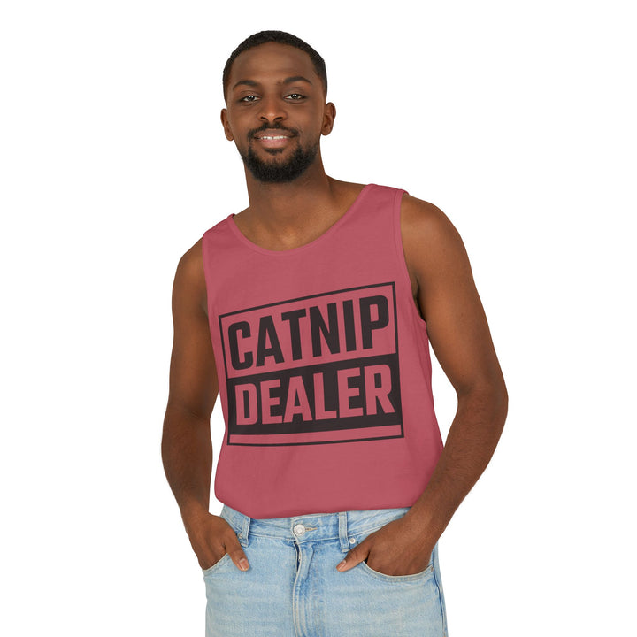 Catnip Dealer Tank Top, Funny Pet Lover Gift, Summer Sleepwear, Cat Mom Shirt, Unisex Casual Wear