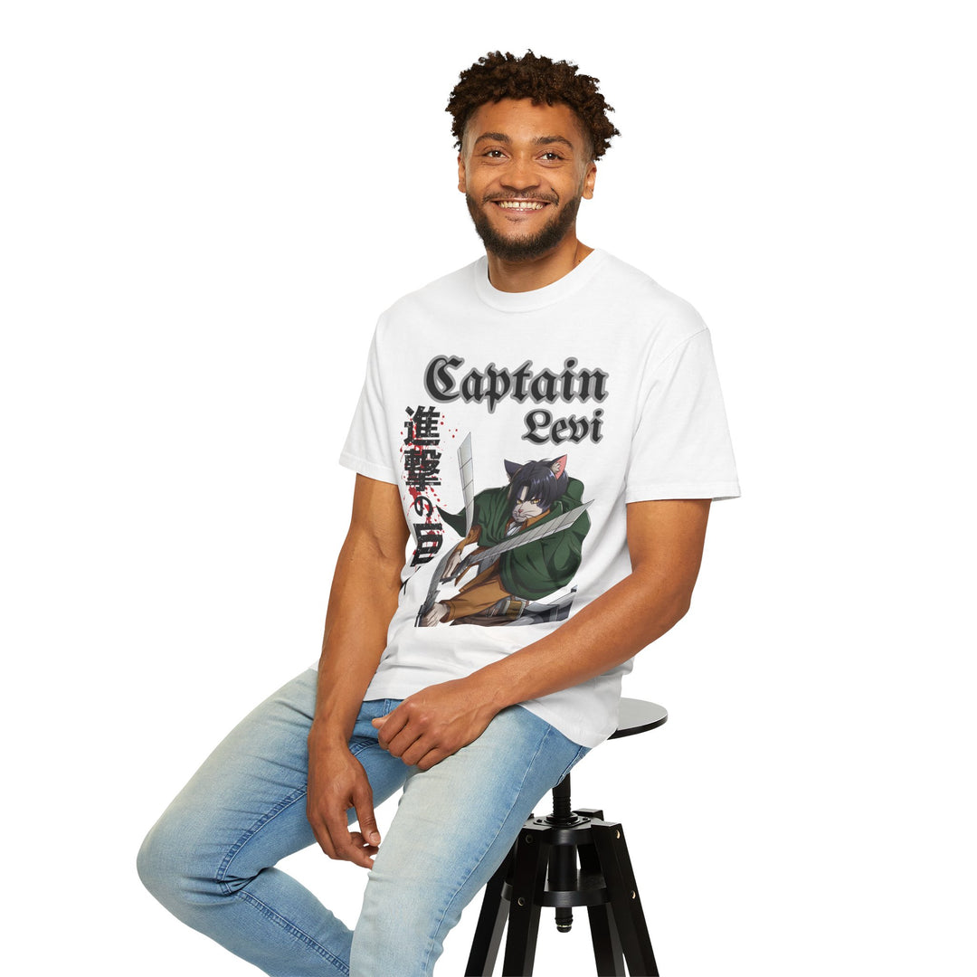 Captain Levi Anime Cat T-Shirt