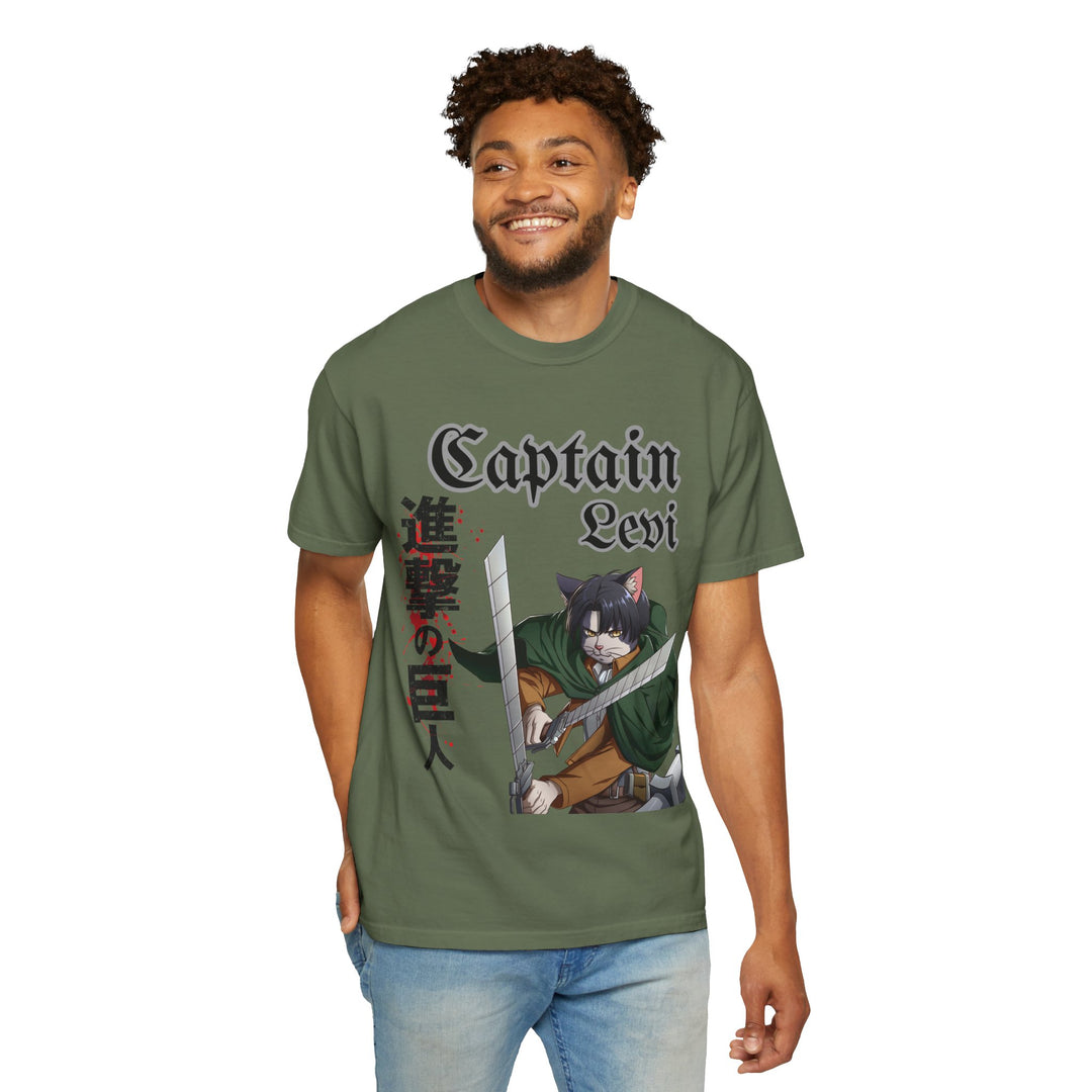 Captain Levi Anime Cat T-Shirt