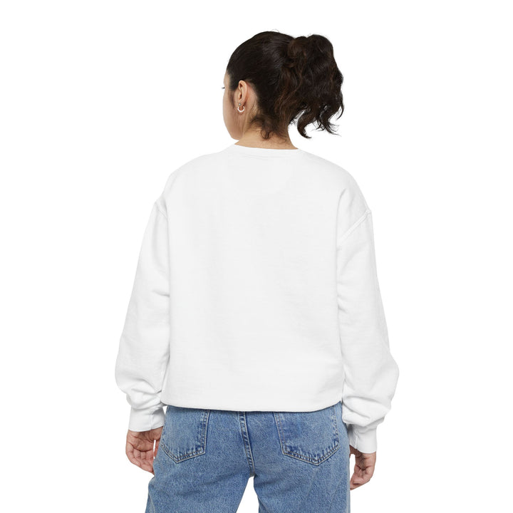 Cute Cat Character Sweatshirt Featuring a Whimsical Feline in a Cheerful Anime Inspired Pose for Fans of Unique Graphics Animal Lover Apparel Fun Fashion Casual Wear