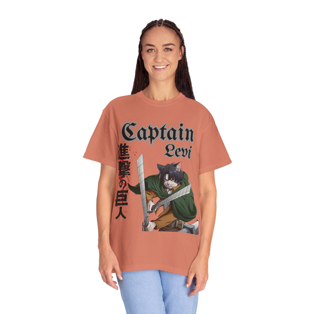 Captain Levi Anime Cat T-Shirt