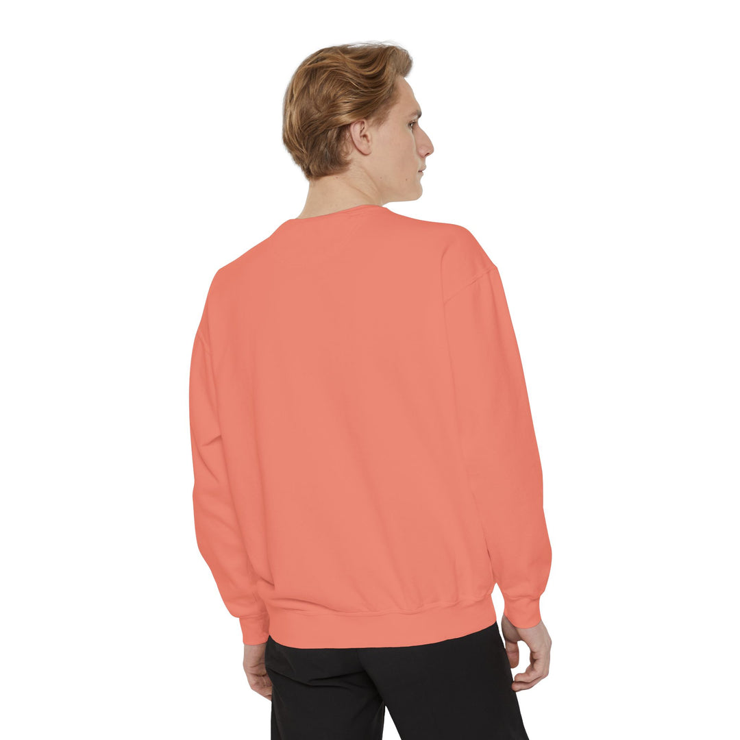 Spooky Snack Sweatshirt Featuring a Cute Ghost Cat Holding a Candy Basket with a Humorous Slogan
