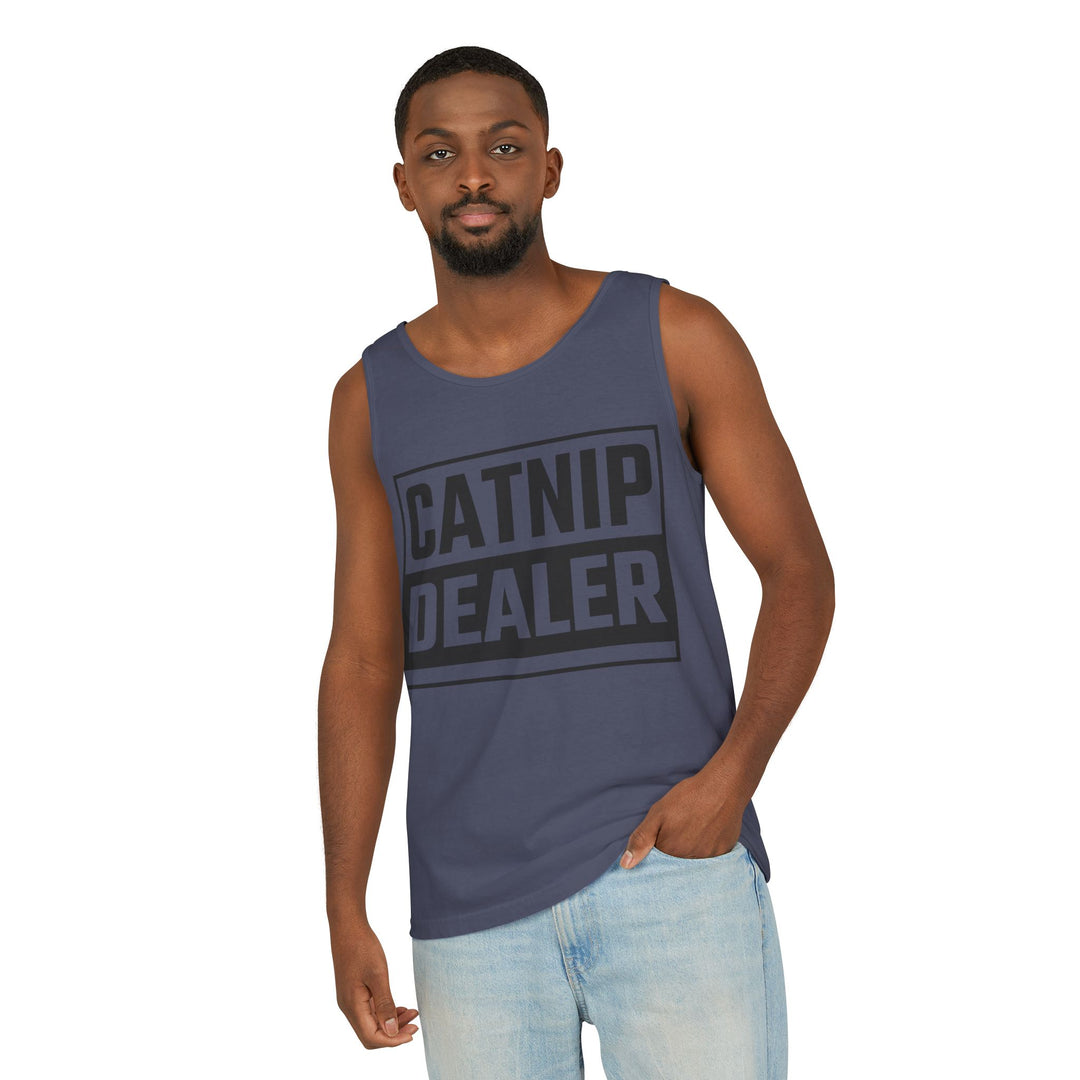 Catnip Dealer Tank Top, Funny Pet Lover Gift, Summer Sleepwear, Cat Mom Shirt, Unisex Casual Wear