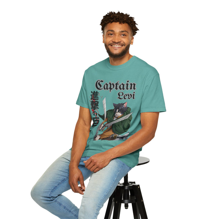Captain Levi Anime Cat T-Shirt