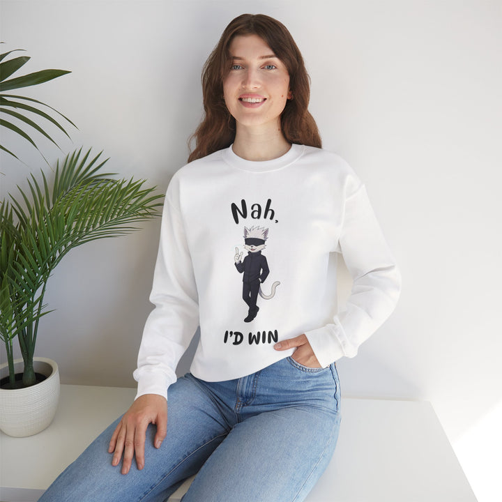 Cool Cat Sweatshirt, Funny Sweatshirt, Gift for Cat Lovers, Casual Outfit, Unisex Crewneck Sweatshirt, Unique Design