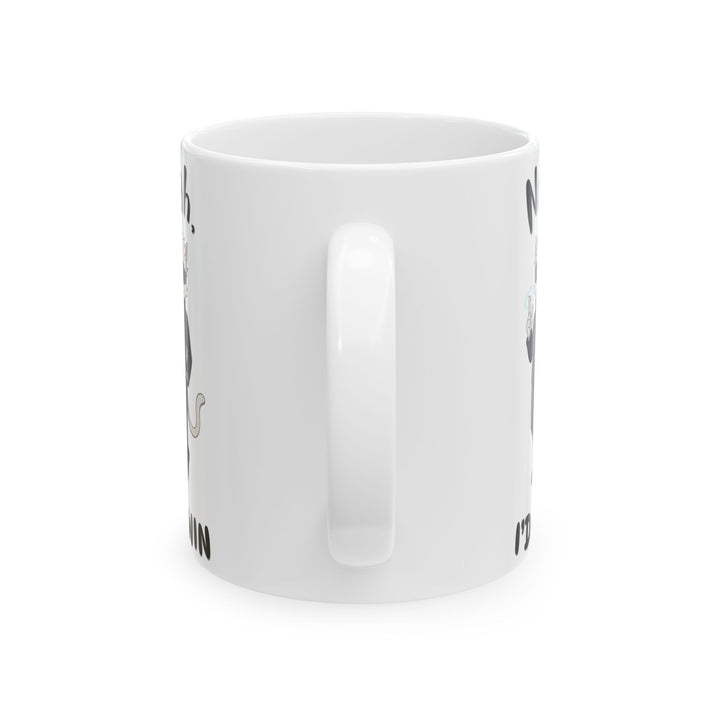 Funny Cat Themed Ceramic Mug - Perfect Gift for Cat Lovers, Coffee Lovers, Pet Parents, Birthday, and Holidays