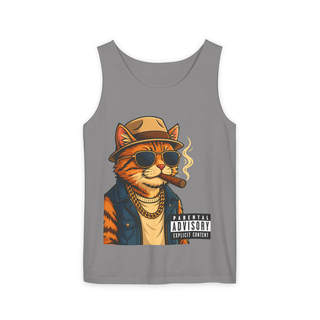 Cool Cat Unisex Tank Top - Funny Cat Graphic Tee, Summer Wear, Gift for Cat Lovers, Beach Party Essential, Casual Streetwear