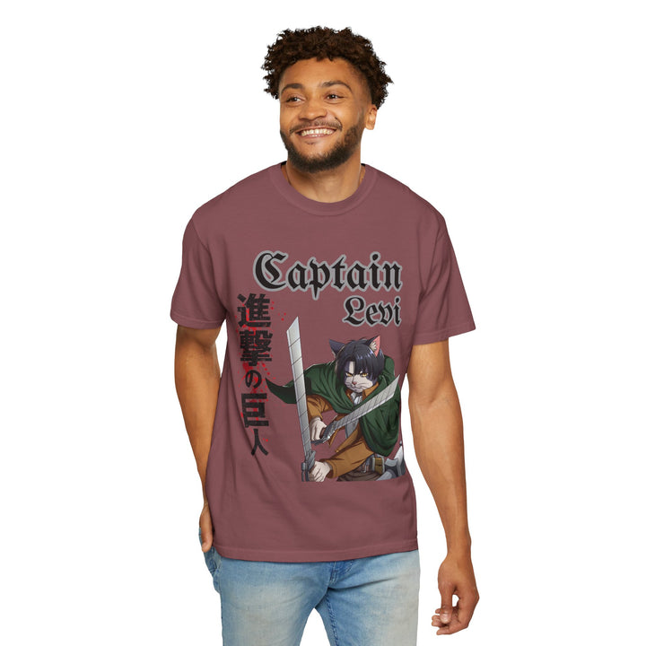 Captain Levi Anime Cat T-Shirt