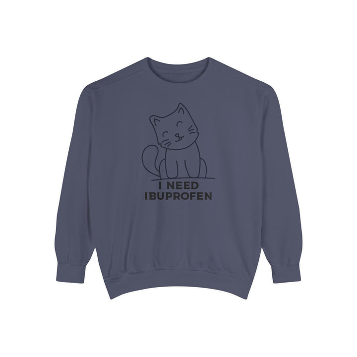 Cat-Themed Sweatshirt Featuring a Playful and Adorable Ghost Cat Holding a Candy Basket Cozy Gift for Cat Lovers Cute Animal Sweatshirt Funny Pet Apparel