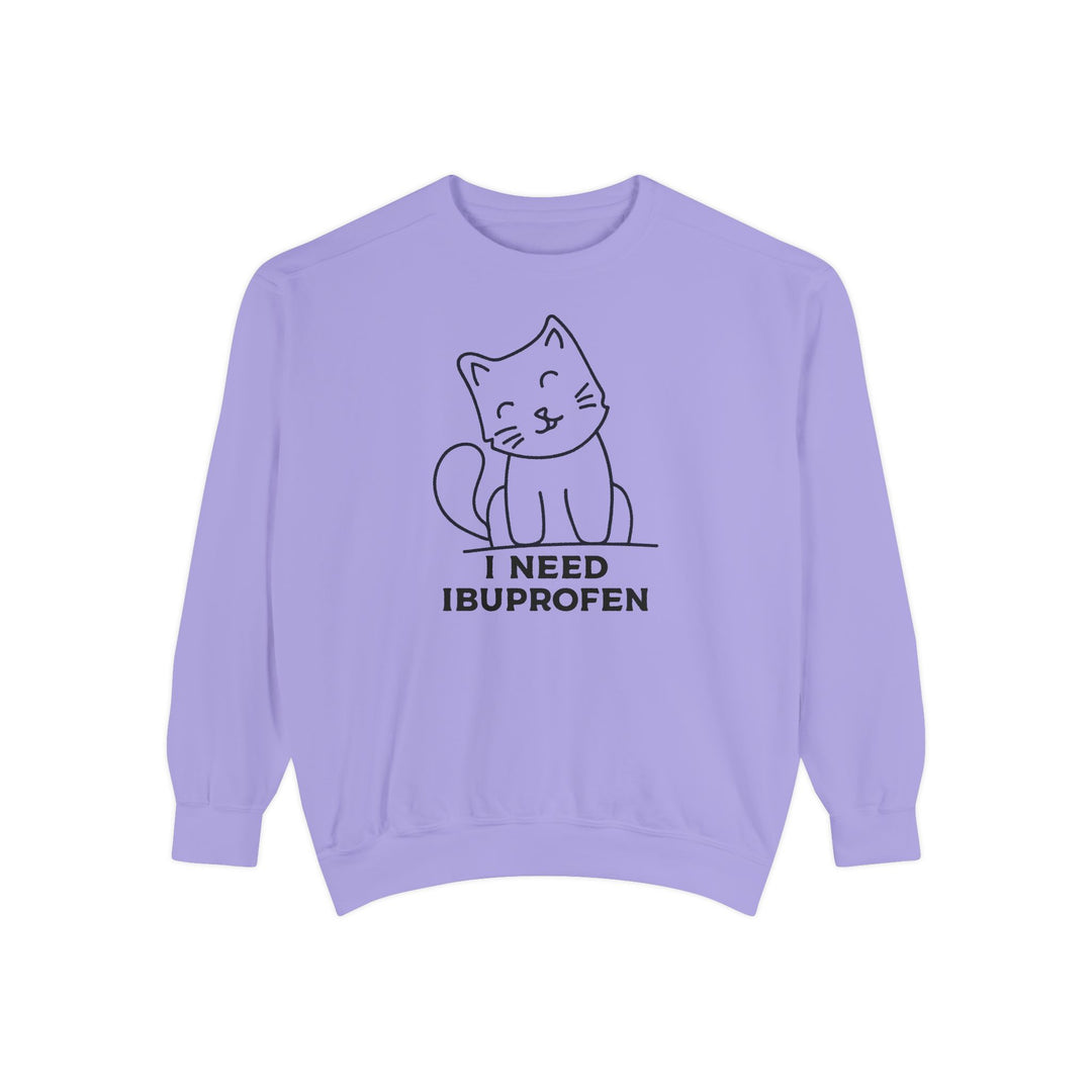 Cat-Themed Sweatshirt Featuring a Playful and Adorable Ghost Cat Holding a Candy Basket Cozy Gift for Cat Lovers Cute Animal Sweatshirt Funny Pet Apparel