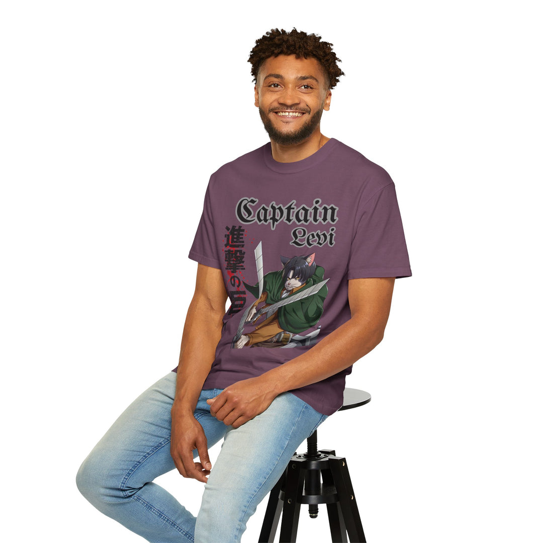 Captain Levi Anime Cat T-Shirt