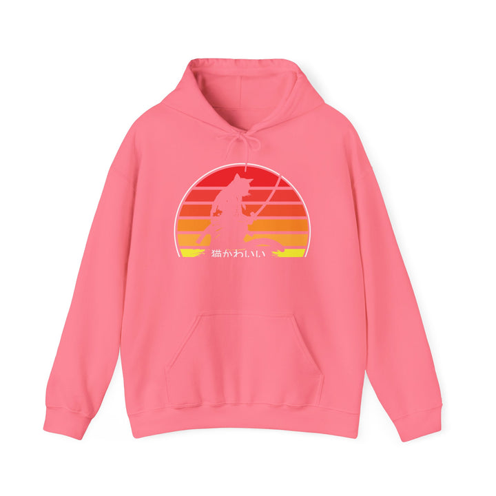 Samurai Cat Sunset Hoodie