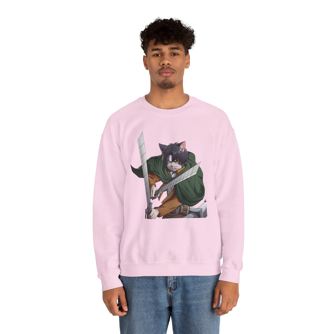 Anime-Inspired Cat Warrior Crewneck Sweatshirt, Cozy Unisex Sweatshirt, Gift for Anime Lovers, Perfect for Fall and Winter, Cute [...]