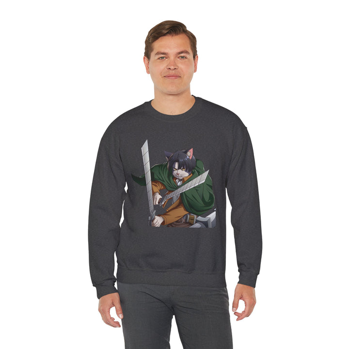 Anime-Inspired Cat Warrior Crewneck Sweatshirt, Cozy Unisex Sweatshirt, Gift for Anime Lovers, Perfect for Fall and Winter, Cute [...]