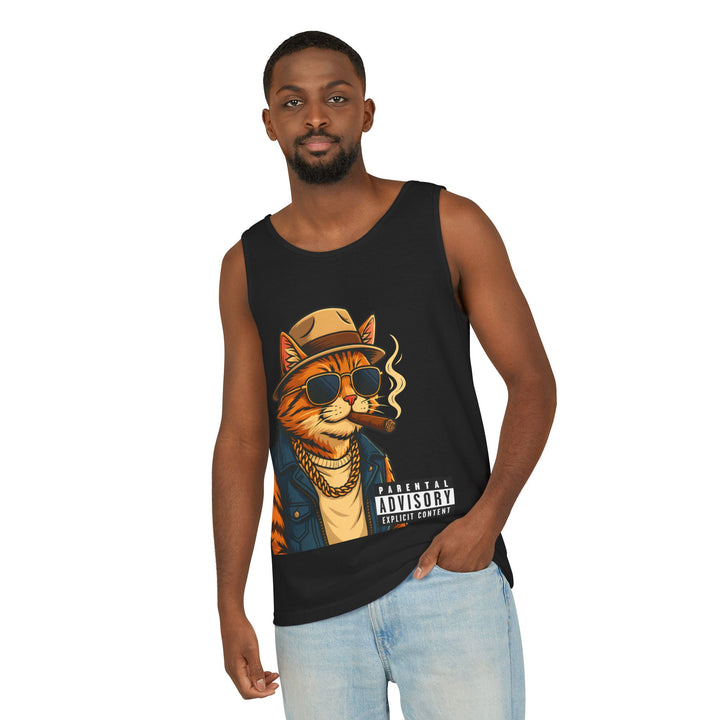 Cool Cat Unisex Tank Top - Funny Cat Graphic Tee, Summer Wear, Gift for Cat Lovers, Beach Party Essential, Casual Streetwear