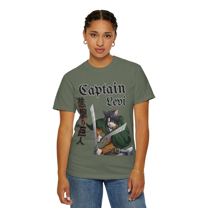 Captain Levi Anime Cat T-Shirt