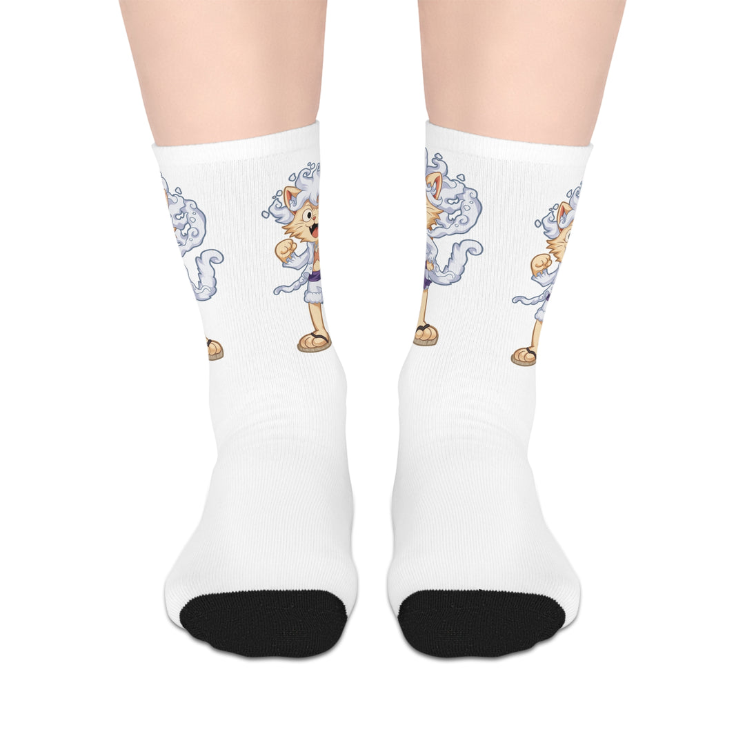 Luffy Cat Mid-length Socks