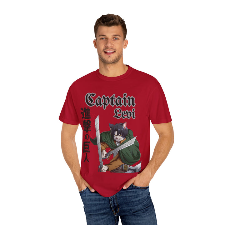Captain Levi Anime Cat T-Shirt
