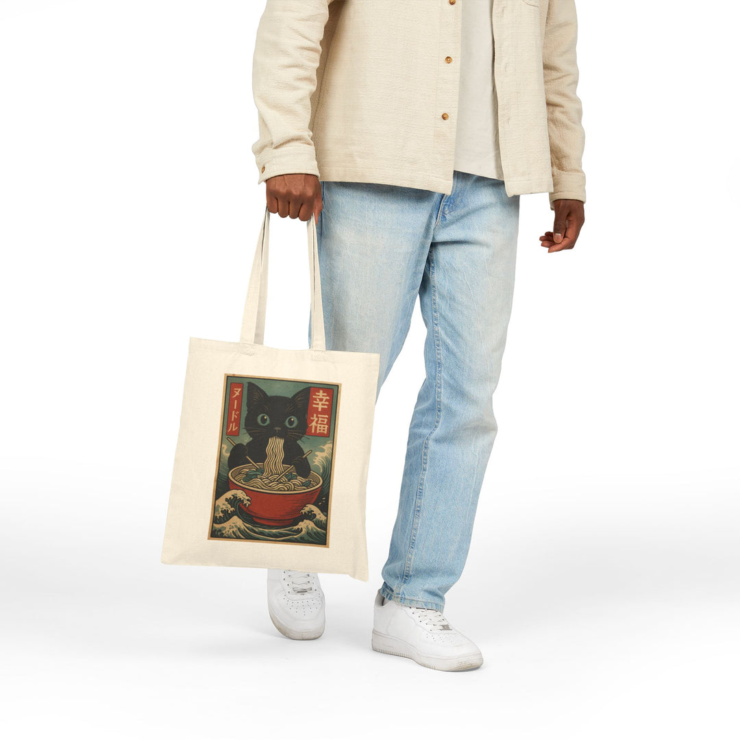 Kawaii Cat Tote Bag, Cute Cotton Canvas, Eco-Friendly Shopping Bag, Gift for Cat Lovers, Artsy Market Bag, Perfect for Everyday Use, [...]