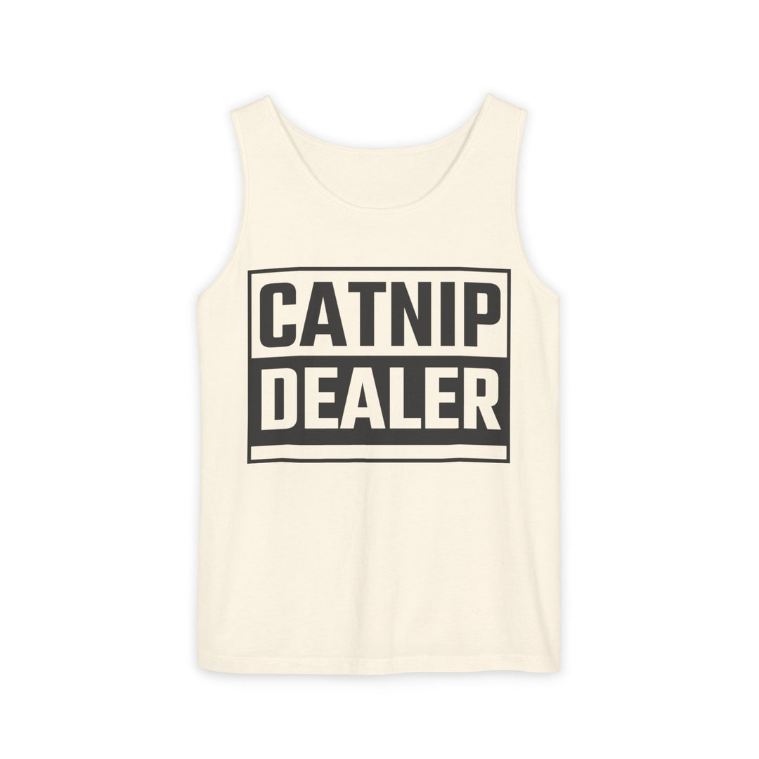 Catnip Dealer Tank Top, Funny Pet Lover Gift, Summer Sleepwear, Cat Mom Shirt, Unisex Casual Wear