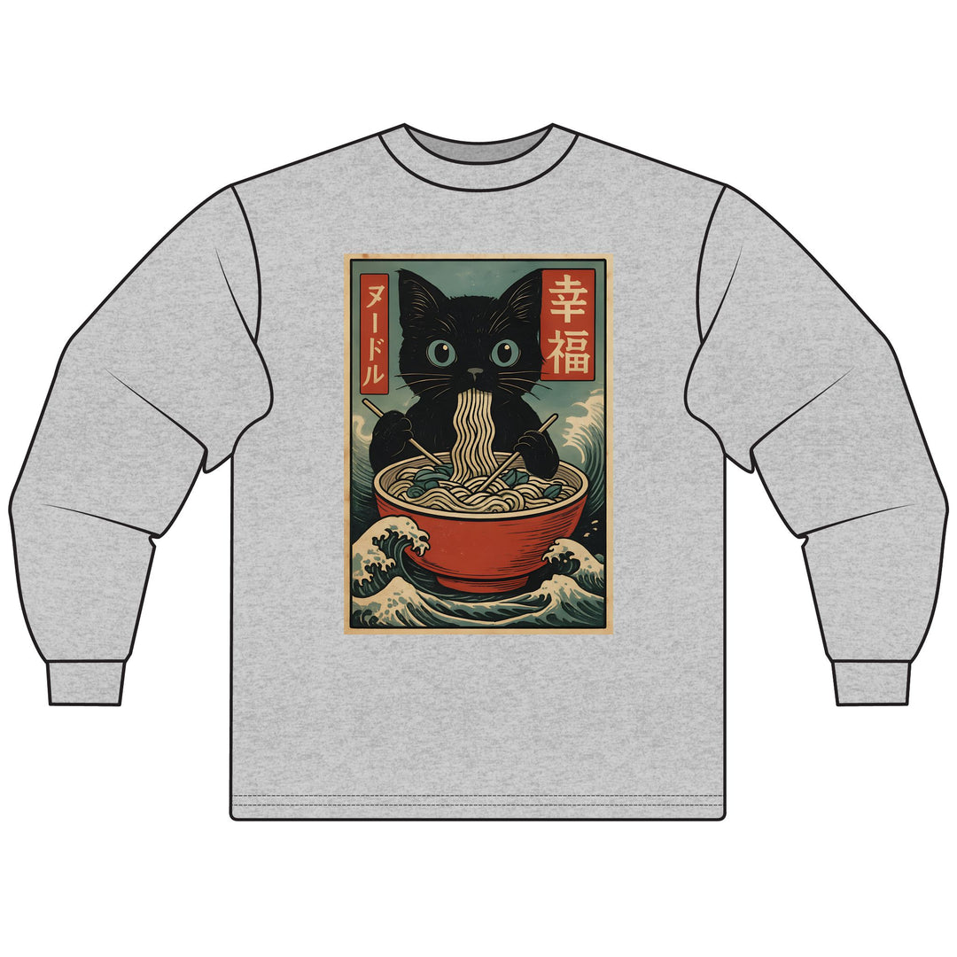 Ramen Cat Long Sleeve T-Shirt
