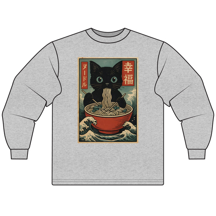 Ramen Cat Long Sleeve T-Shirt
