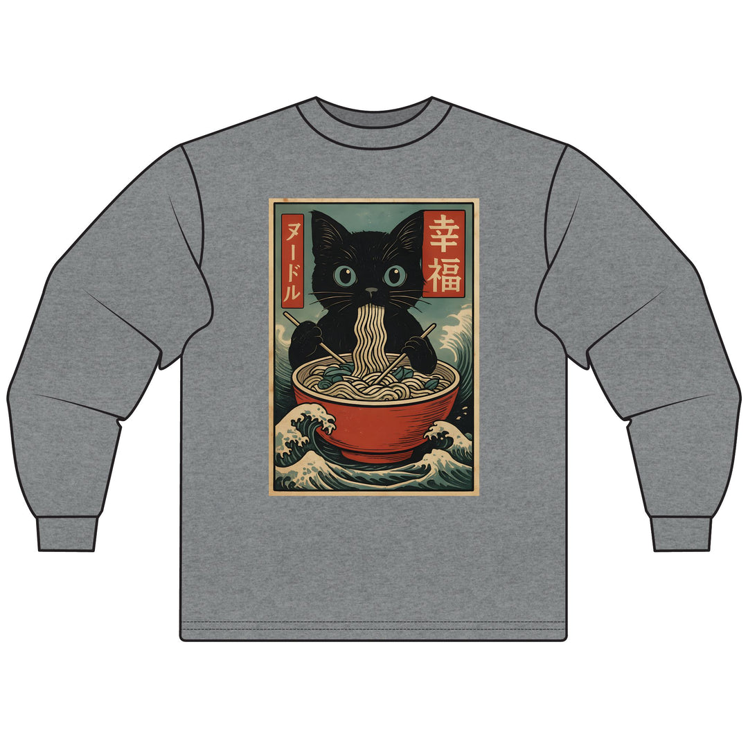 Ramen Cat Long Sleeve T-Shirt