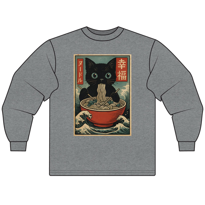 Ramen Cat Long Sleeve T-Shirt