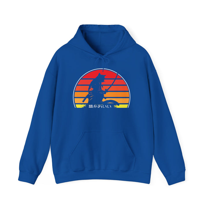 Samurai Cat Sunset Hoodie