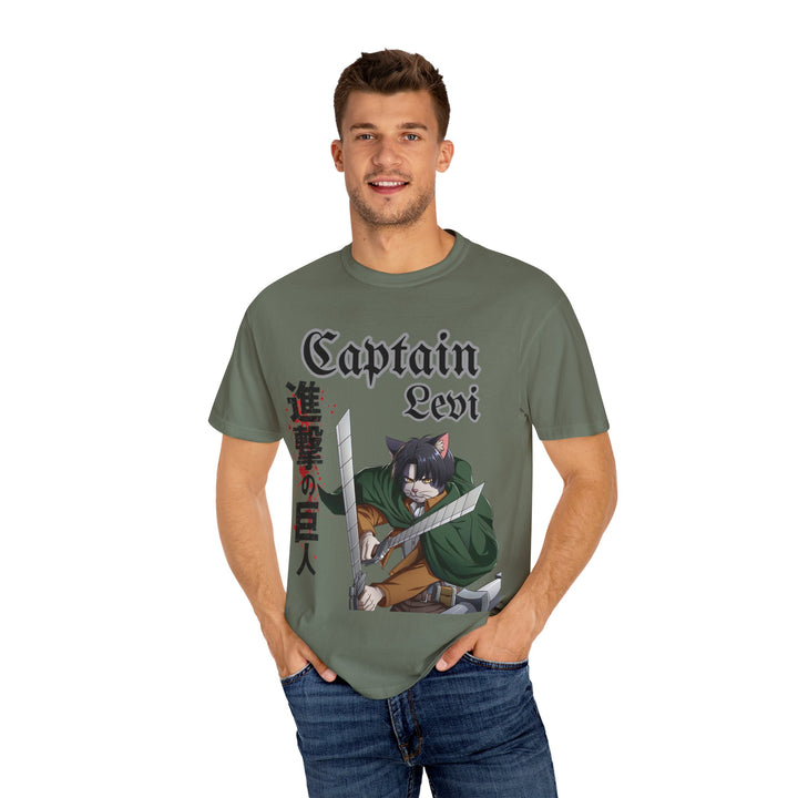 Captain Levi Anime Cat T-Shirt