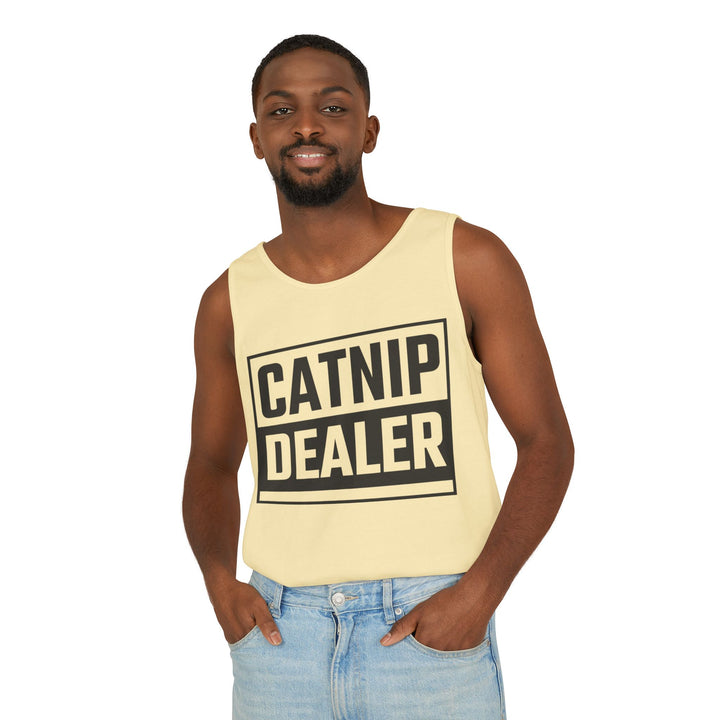 Catnip Dealer Tank Top, Funny Pet Lover Gift, Summer Sleepwear, Cat Mom Shirt, Unisex Casual Wear