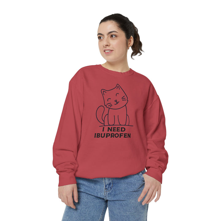 Cat-Themed Sweatshirt Featuring a Playful and Adorable Ghost Cat Holding a Candy Basket Cozy Gift for Cat Lovers Cute Animal Sweatshirt Funny Pet Apparel