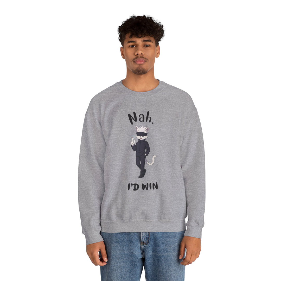 Cool Cat Sweatshirt, Funny Sweatshirt, Gift for Cat Lovers, Casual Outfit, Unisex Crewneck Sweatshirt, Unique Design