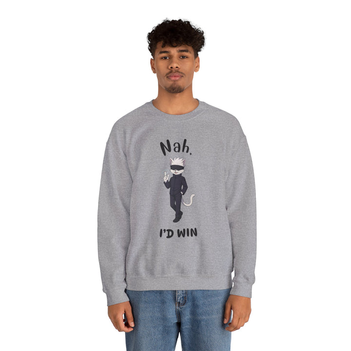 Cool Cat Sweatshirt, Funny Sweatshirt, Gift for Cat Lovers, Casual Outfit, Unisex Crewneck Sweatshirt, Unique Design