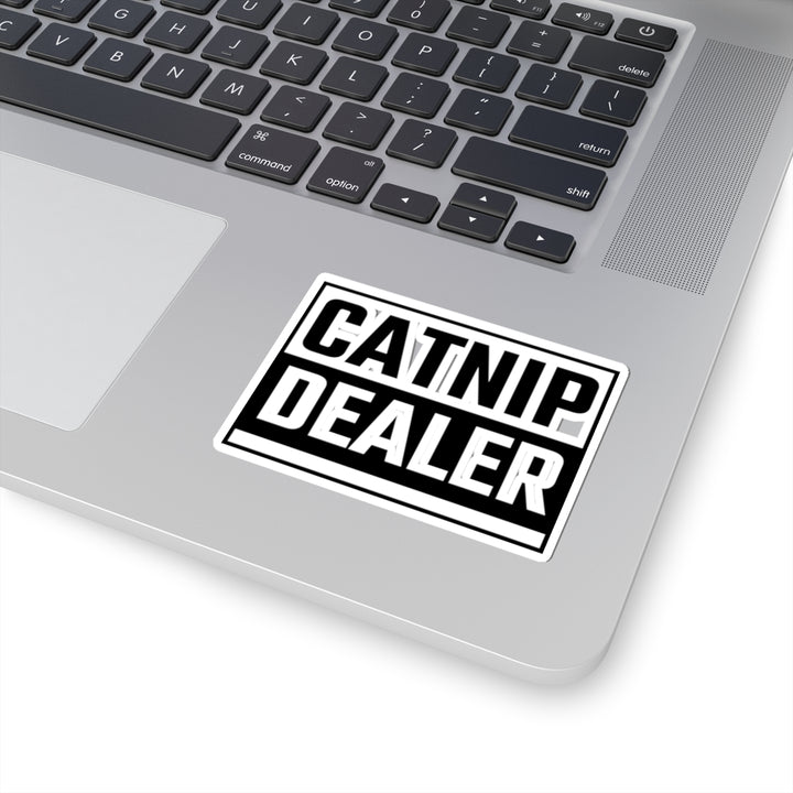 Catnip Dealer Kiss-Cut Stickers - Perfect for Cat Lovers, Laptop Decals, Pet Accents, Gifts for Cat Owners, and Humor Decor