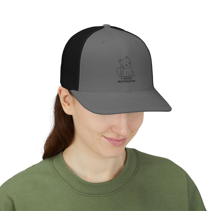 Funny Cat Snapback Trucker Cap - I Need Ibuprofen Embroidery, Gift for Cat Lovers, Casual Hat, Perfect for Festivals, Birthdays, or [...]