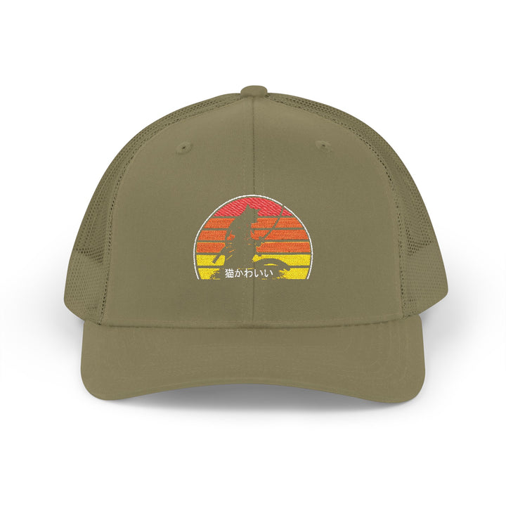 Retro Sunset Snapback Trucker Cap, Outdoor Cap, Summer Fashion Hat, Gift for Him & Her, Festival Accessory, Embroidered Cap