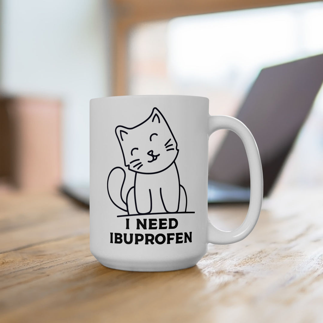 Funny Cat Ceramic Coffee Mug - 11oz & 15oz, Gift for Pet Lovers, Humorous Mug, Cute Cat Lover Decor, Perfect Birthday Present